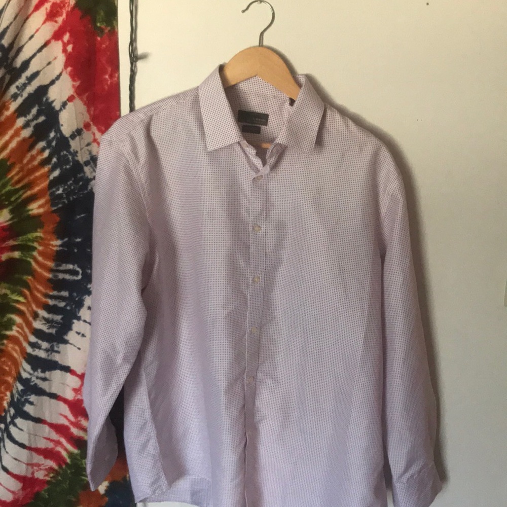 !MENS LONG SLEEVED BUTTON UP BLACK LABEL SIZE L!